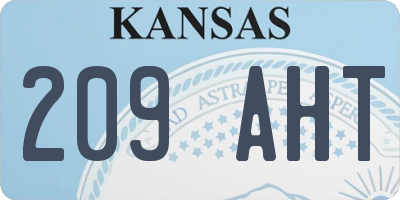 KS license plate 209AHT