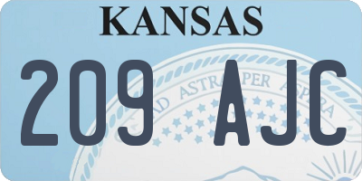 KS license plate 209AJC