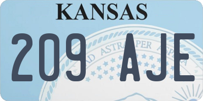 KS license plate 209AJE