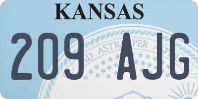 KS license plate 209AJG