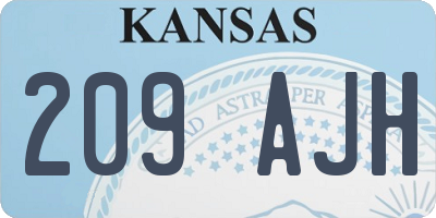 KS license plate 209AJH