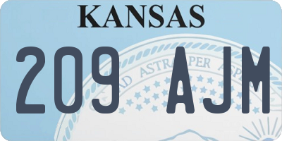 KS license plate 209AJM