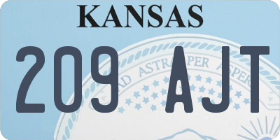 KS license plate 209AJT