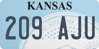 KS license plate 209AJU