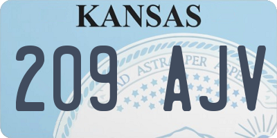 KS license plate 209AJV