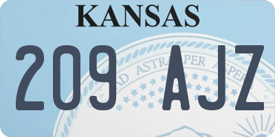 KS license plate 209AJZ
