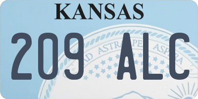 KS license plate 209ALC