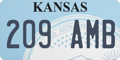 KS license plate 209AMB