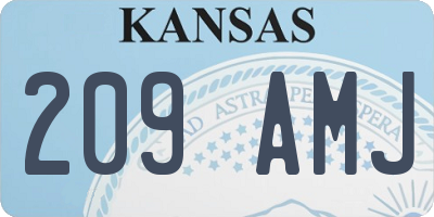 KS license plate 209AMJ