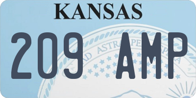 KS license plate 209AMP