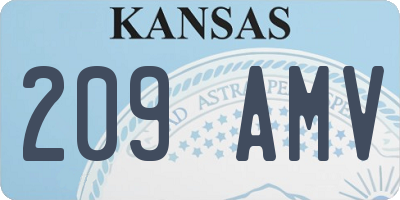 KS license plate 209AMV