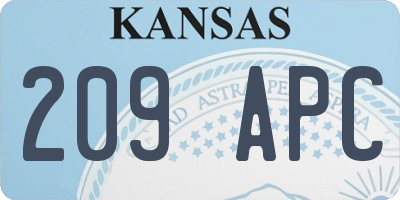 KS license plate 209APC