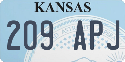 KS license plate 209APJ