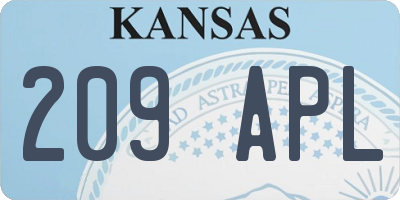 KS license plate 209APL