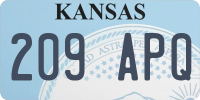 KS license plate 209APQ