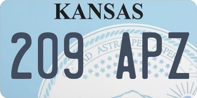 KS license plate 209APZ
