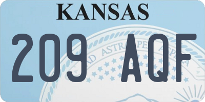 KS license plate 209AQF