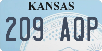 KS license plate 209AQP