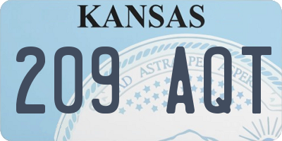 KS license plate 209AQT