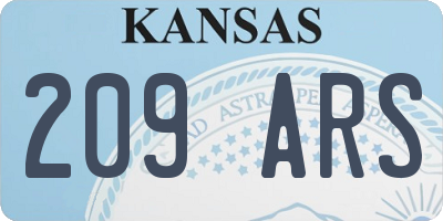 KS license plate 209ARS