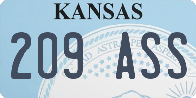 KS license plate 209ASS