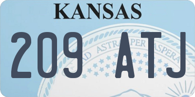 KS license plate 209ATJ