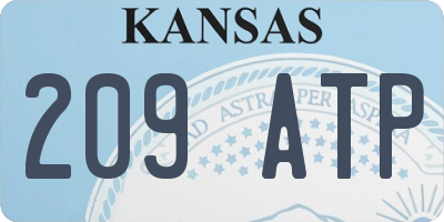 KS license plate 209ATP