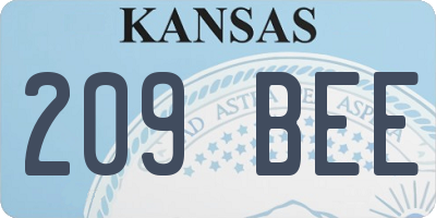 KS license plate 209BEE
