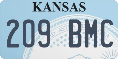 KS license plate 209BMC
