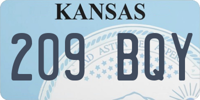 KS license plate 209BQY