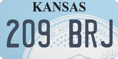 KS license plate 209BRJ