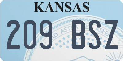KS license plate 209BSZ