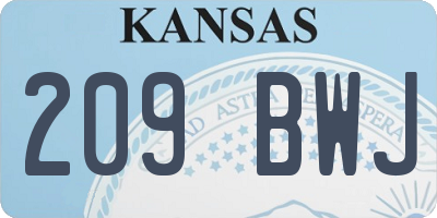 KS license plate 209BWJ
