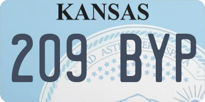 KS license plate 209BYP