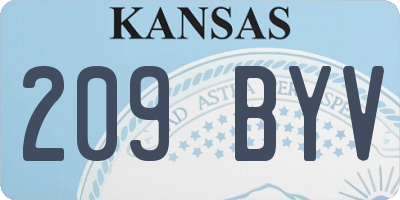 KS license plate 209BYV