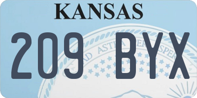 KS license plate 209BYX