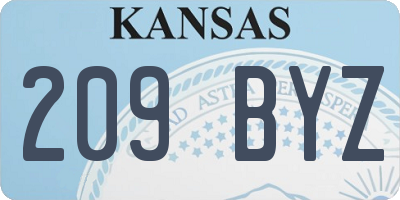 KS license plate 209BYZ