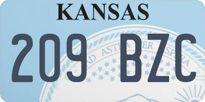 KS license plate 209BZC