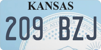 KS license plate 209BZJ