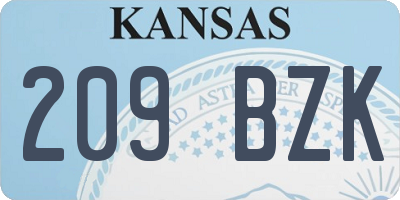 KS license plate 209BZK