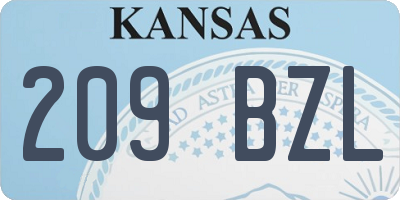 KS license plate 209BZL