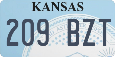 KS license plate 209BZT
