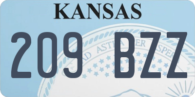 KS license plate 209BZZ