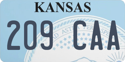 KS license plate 209CAA