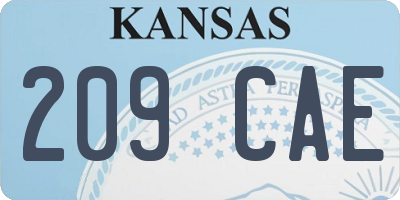 KS license plate 209CAE