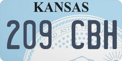 KS license plate 209CBH