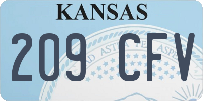 KS license plate 209CFV