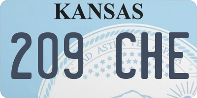KS license plate 209CHE