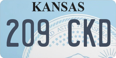KS license plate 209CKD