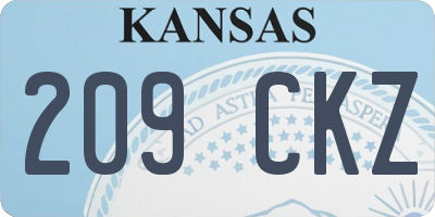 KS license plate 209CKZ